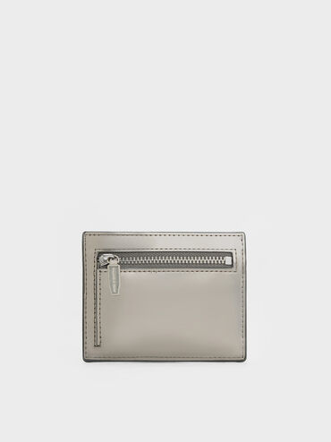 Carli Metallic Multi-Slot Card Holder, Pewter, hi-res