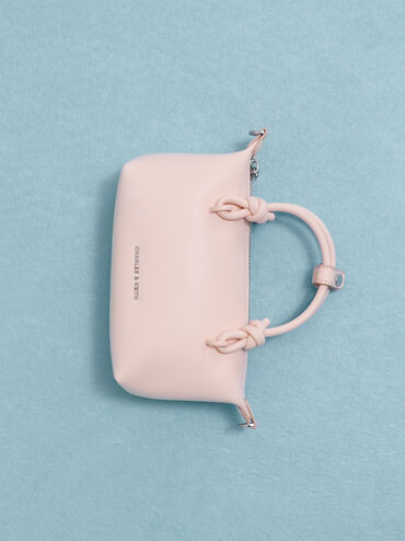 กระเป๋าโท้ทหูจับแบบปมรุ่น Sammie, สีซอฟต์พิงค์, hi-res