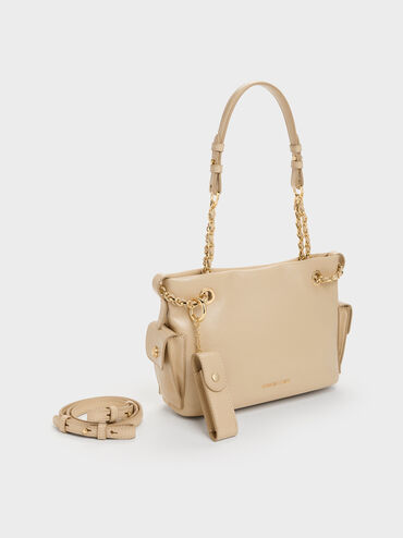 Lottie Side-Pocket Tote Bag, Sand Beige, hi-res
