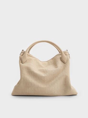 Delfina Chain Tote Bag, Dusted Oat, hi-res