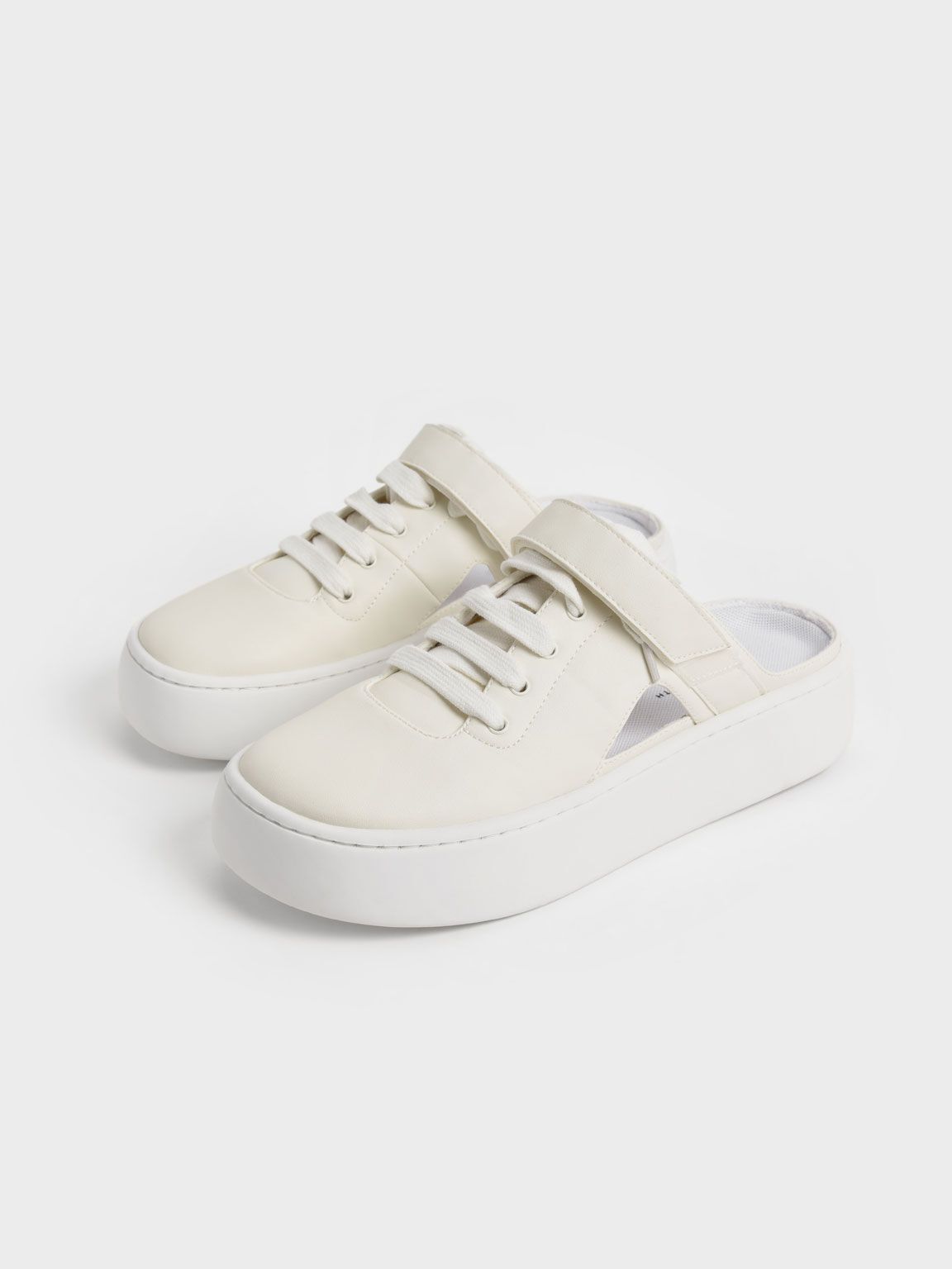Skye Lace-Up Sneaker Mules, Chalk, hi-res