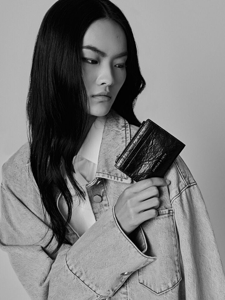 Duo Quilted Small Wallet, Black, hi-res