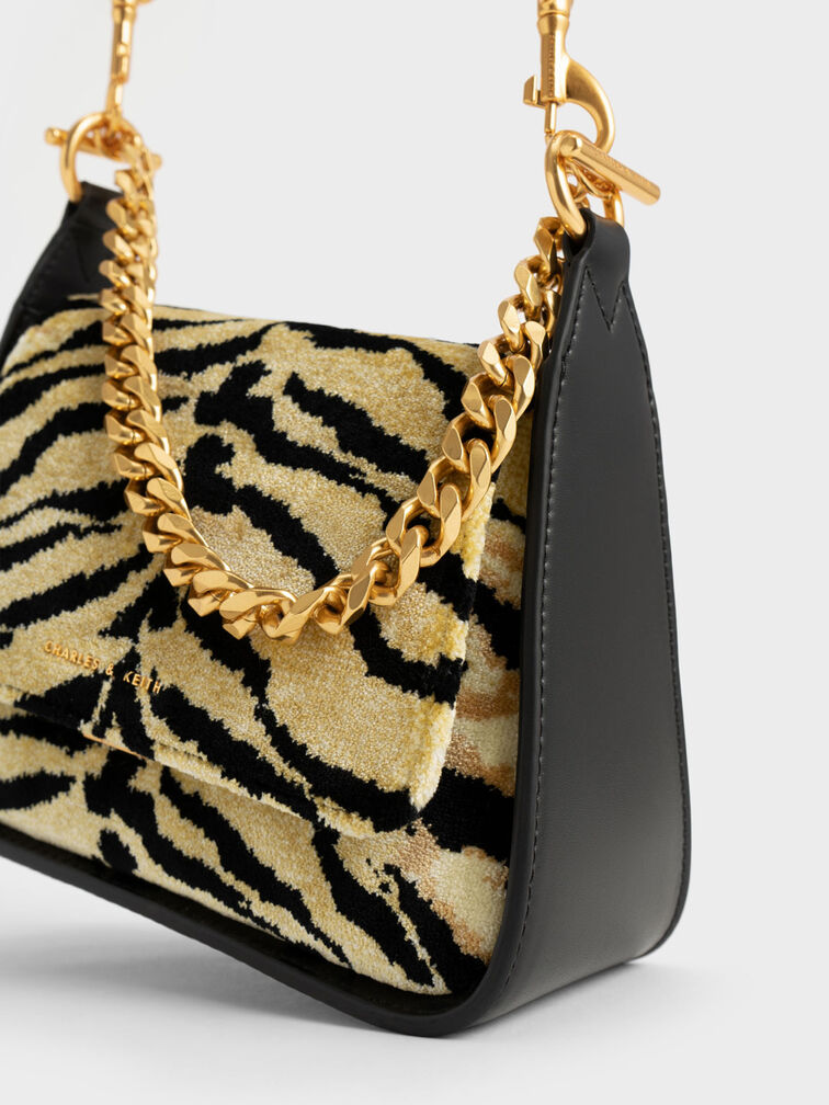 Minta Tiger Print Trapeze Bag, , hi-res