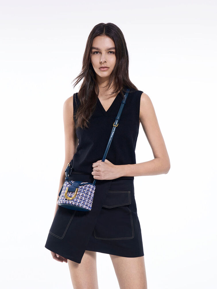 Gabine Tweed Bucket Bag, , hi-res