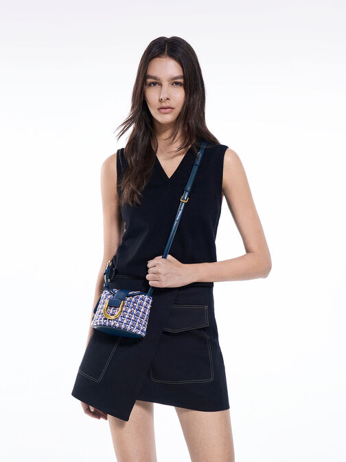 Gabine Tweed Bucket Bag, , hi-res