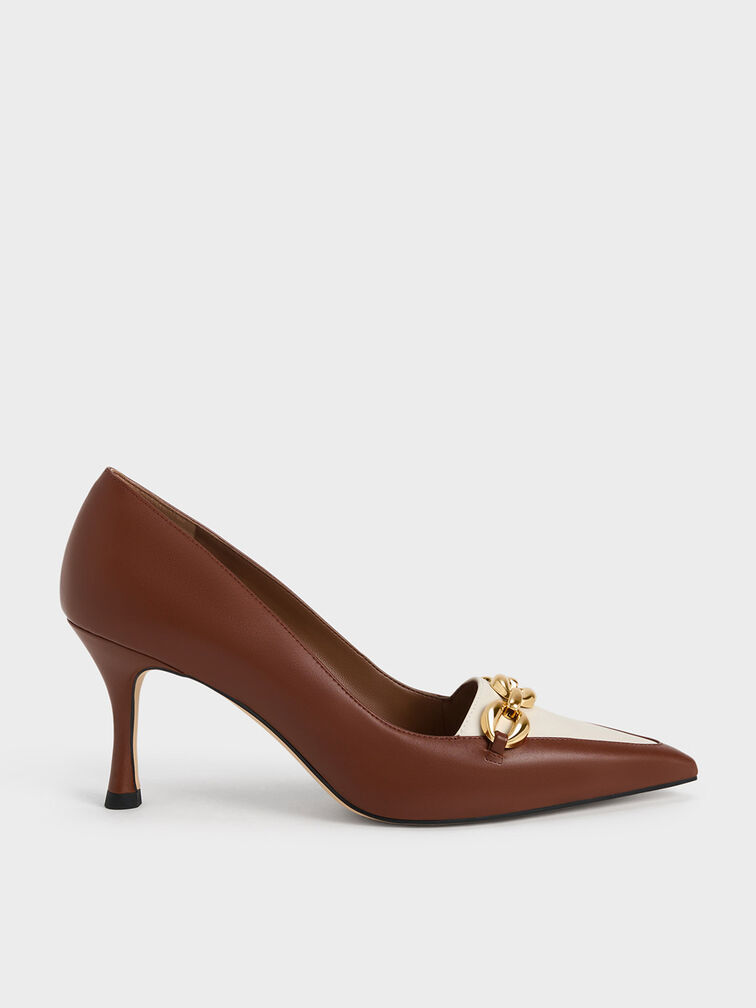 Chunky Chain Stilleto Heel Pumps, , hi-res