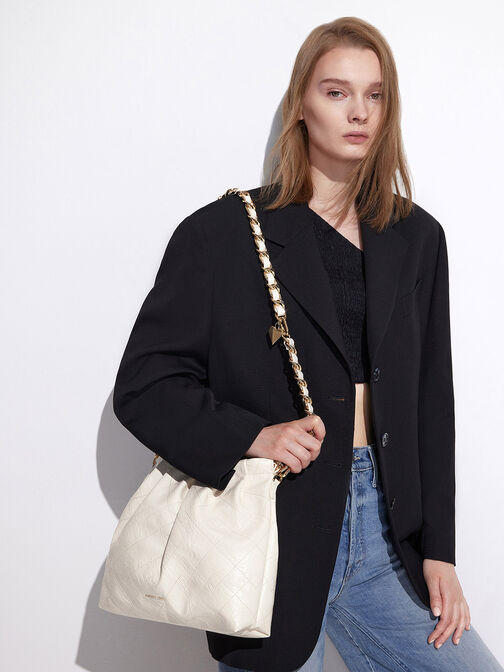 Duo Double Chain Hobo Bag, , hi-res