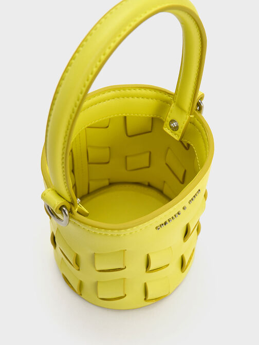Canvas Panelled Bucket Bag, , hi-res