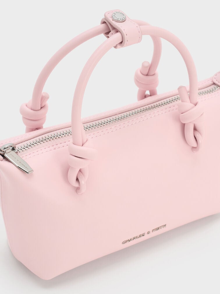 กระเป๋าโท้ทหูจับแบบปมรุ่น Sammie, สีคอตตอนแคนดี้พิงค์, hi-res