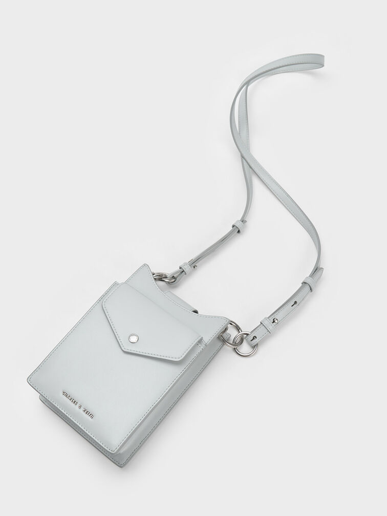 Winslet Belted Phone Pouch, Light Grey, hi-res