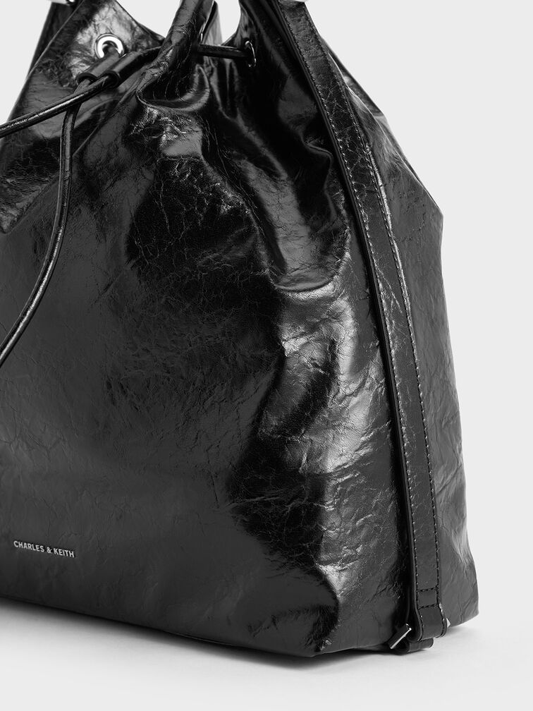 Neva Two-Way Bucket Bag, Noir, hi-res