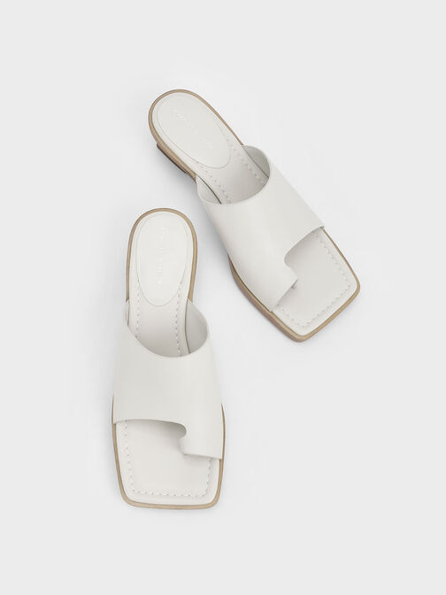 Toe Ring Stacked Heel Sandals, , hi-res