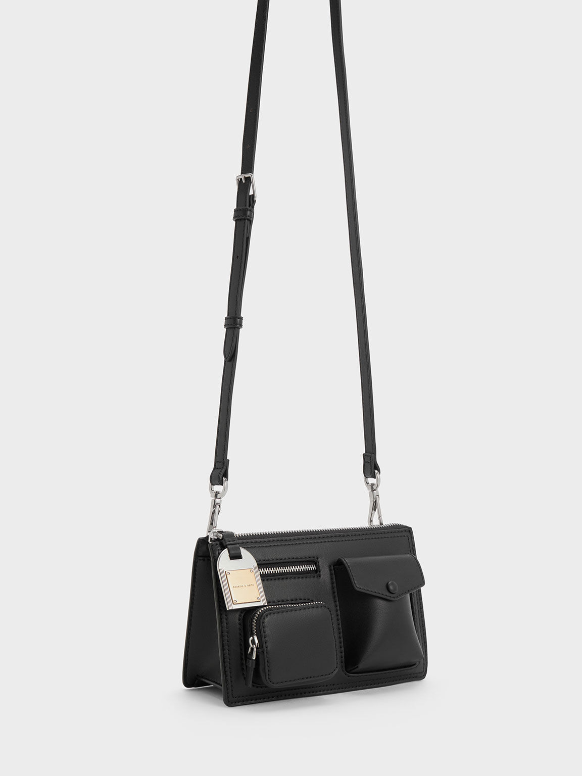 Austen Multi Pocket Shoulder Bag Noir