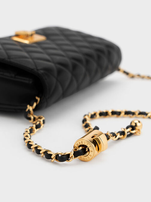 Cressida Quilted Push-Lock Clutch, , hi-res