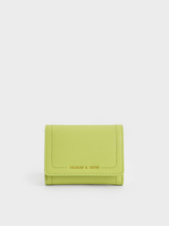 Sonnet Snap-Button Small Wallet, Lime, hi-res