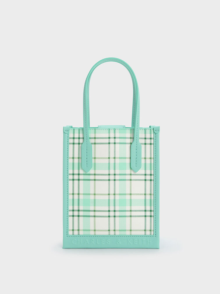 Oona Checkered Geometric Tote Bag, , hi-res