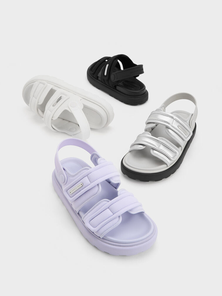 Romilly Metallic Puffy Sandals, , hi-res