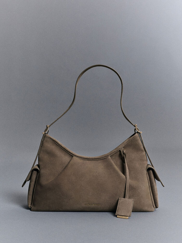 Khai Side-Pocket Shoulder Bag, Stone Grey, hi-res