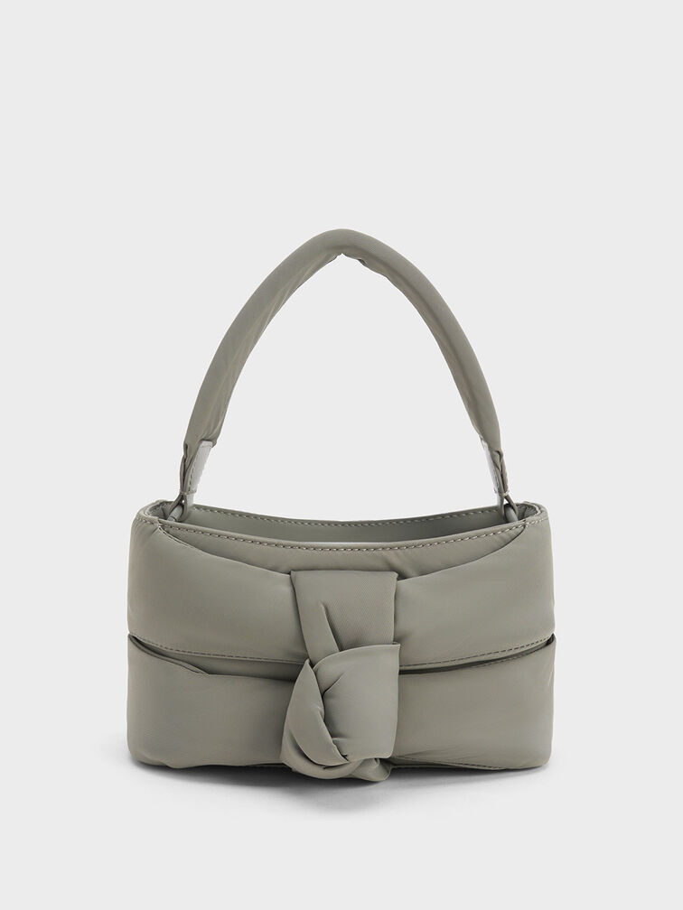 Puffy Nylon Top Handle Bag, , hi-res