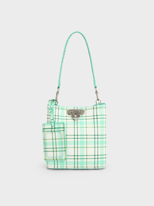 Alcott Checkered Bucket Bag, Multi, hi-res