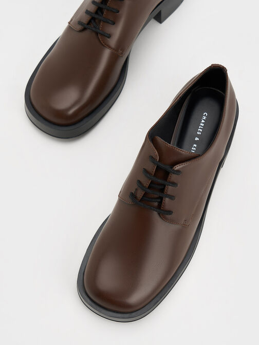 Block Heel Lace-Up Oxfords, , hi-res