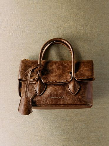 Aveline Front-Flap Crossbody Bag, Pecan Brown, hi-res