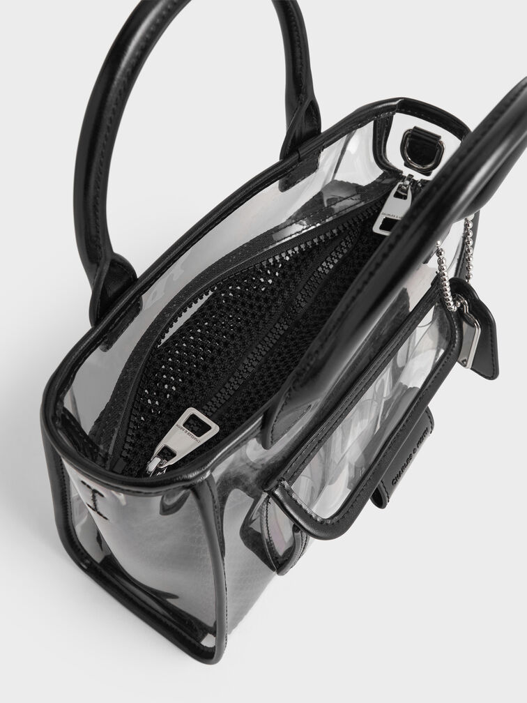Noah See-Through Mesh Tote Bag, Clear, hi-res