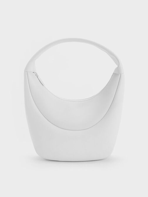 Elongated Curved Hobo Bag, , hi-res