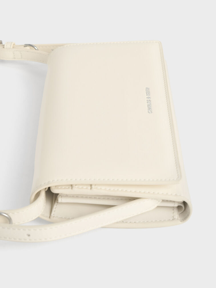 กระเป๋าสตางค์ใบยาวรุ่น Sloane, สีครีม, hi-res