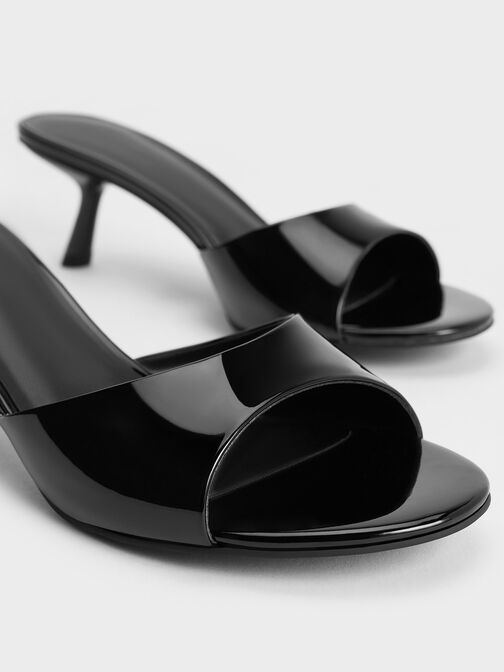 Patent Slant Heel Mules, , hi-res