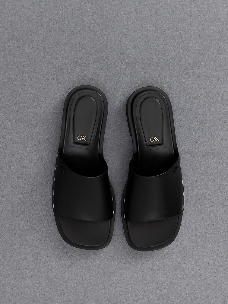 Leather Studded Sandals, , hi-res
