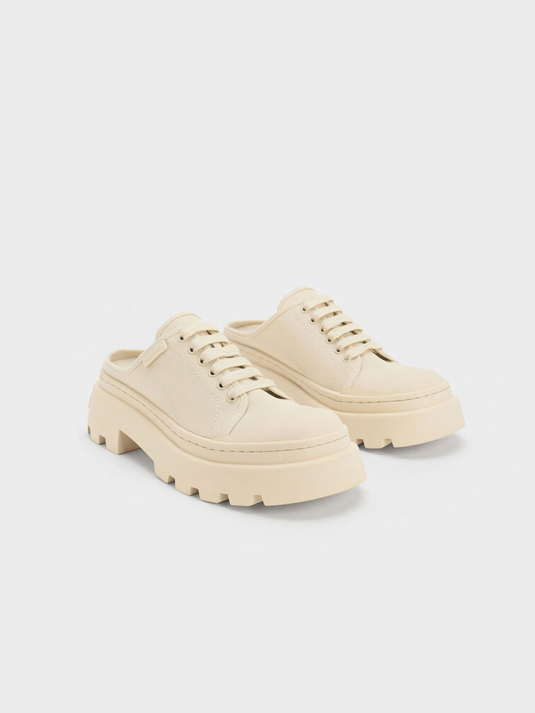 Canvas Backless Sneakers, , hi-res