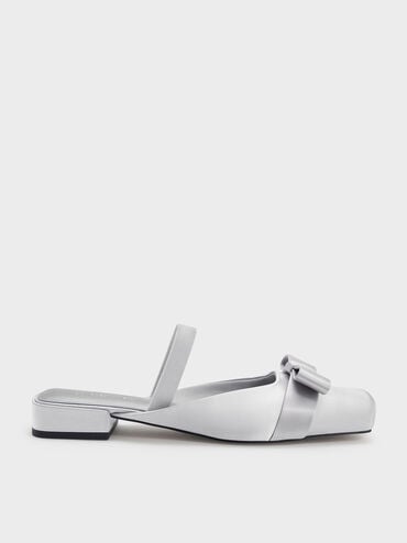 Brantley Bow Mules, Grey, hi-res