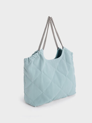 Bethel Chain Handle Tote Bag, Light Blue, hi-res