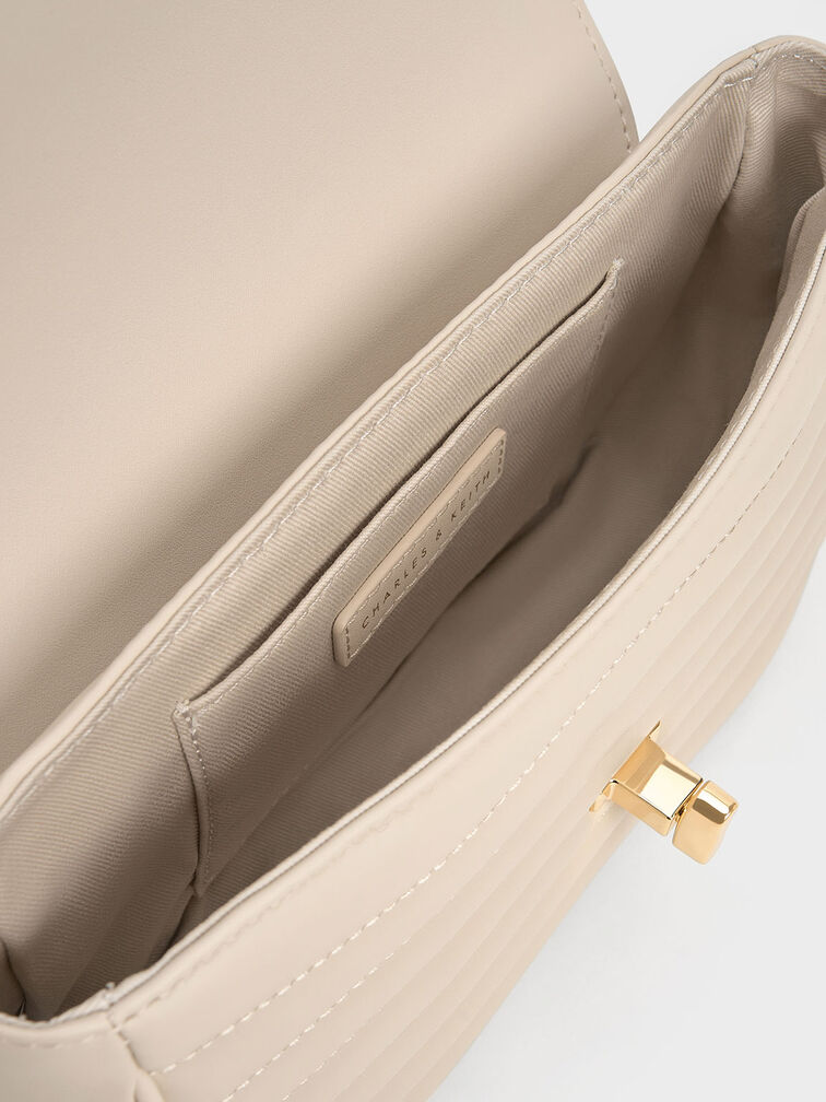 Aubrielle Panelled Crossbody Bag, Oat, hi-res