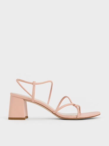 Meadow Strappy Block Heel Sandals, สีนู้ด, hi-res