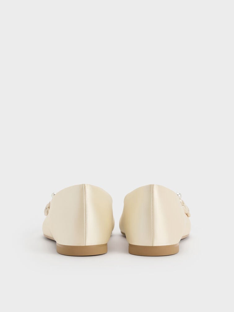 Orinda Knot-Pearl Mary Jane Flats, Butter, hi-res
