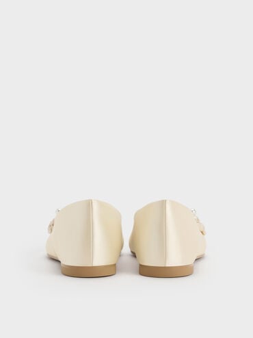 Orinda Knot-Pearl Mary Jane Flats, Butter, hi-res