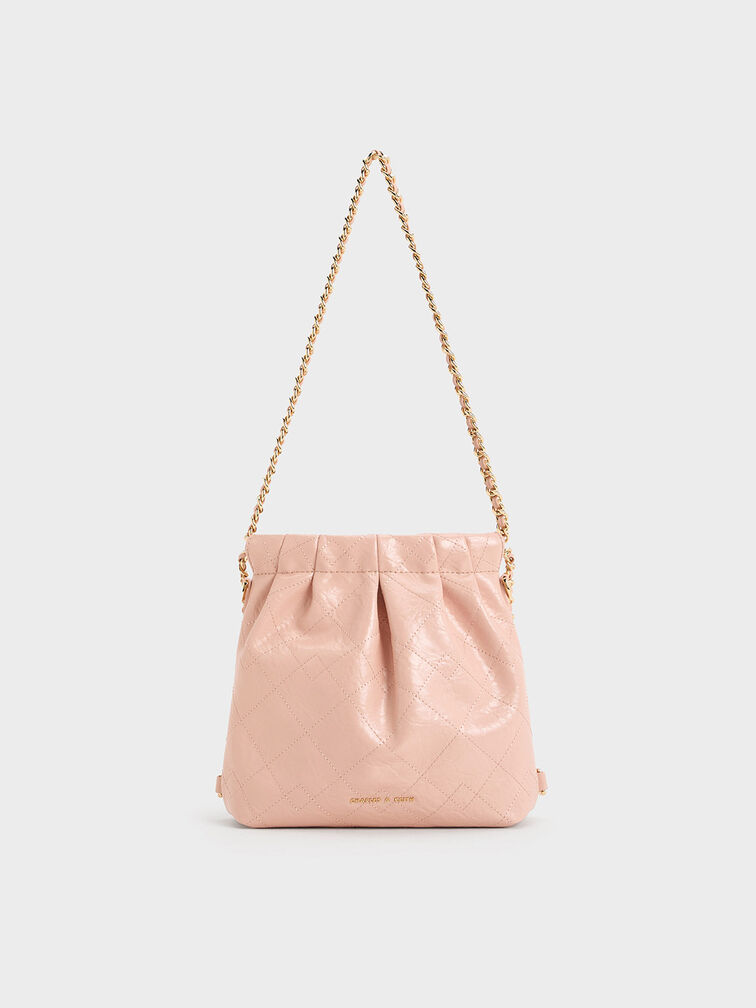 Duo Chain-Handle Two-Way Backpack, Pink, hi-res
