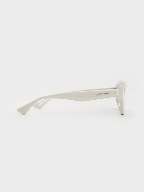 Onyx Recycled Acetate Cat-Eye Sunglasses, Chalk, hi-res