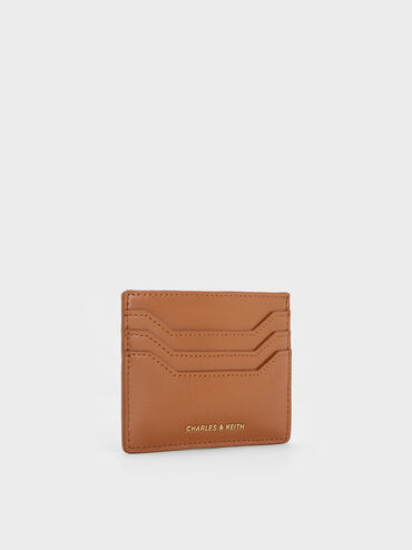 กระเป๋าใส่บัตรดีไซน์หลายช่องรุ่น Carli, สีน้ำตาล, hi-res