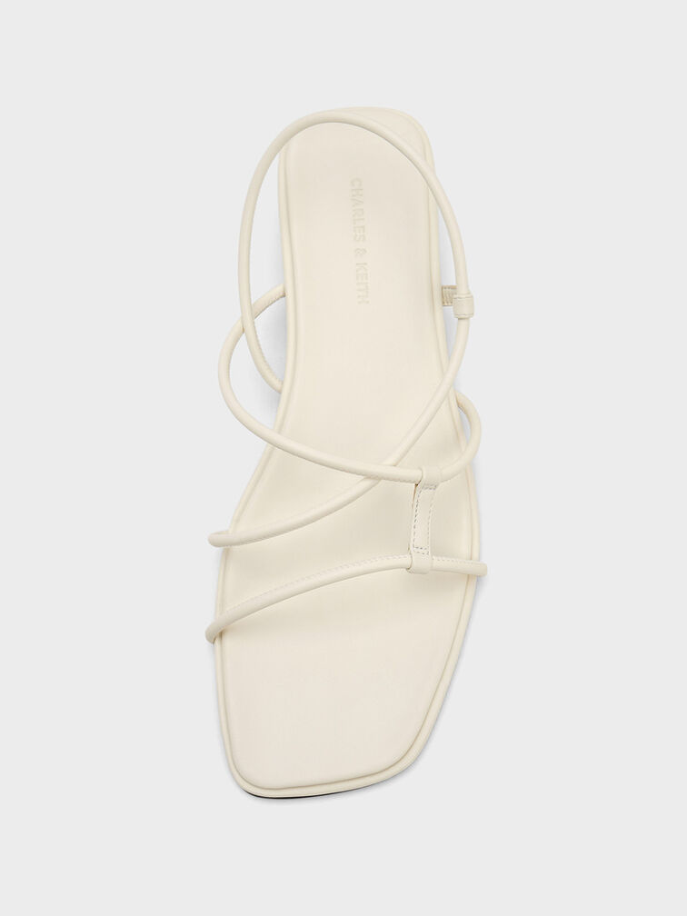 Square-Toe Strappy Sandals, Chalk, hi-res