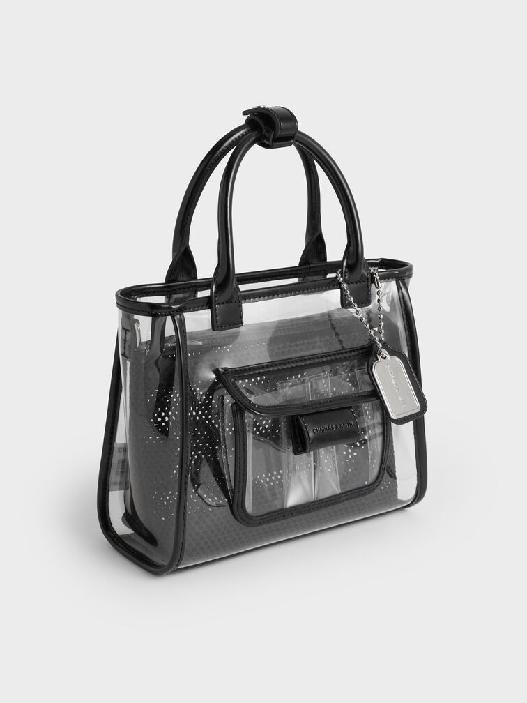 Noah See-Through Mesh Tote Bag, Clear, hi-res