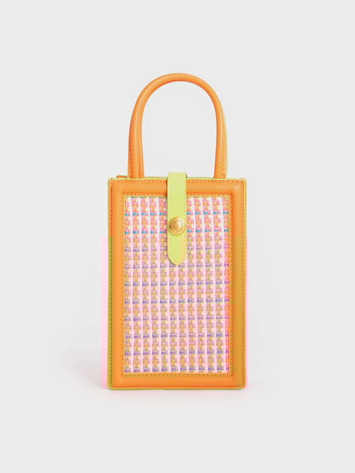 Este Belted Tweed Phone Pouch, , hi-res