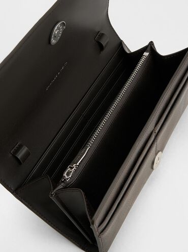 Sloane Long Wallet, Dark Brown, hi-res