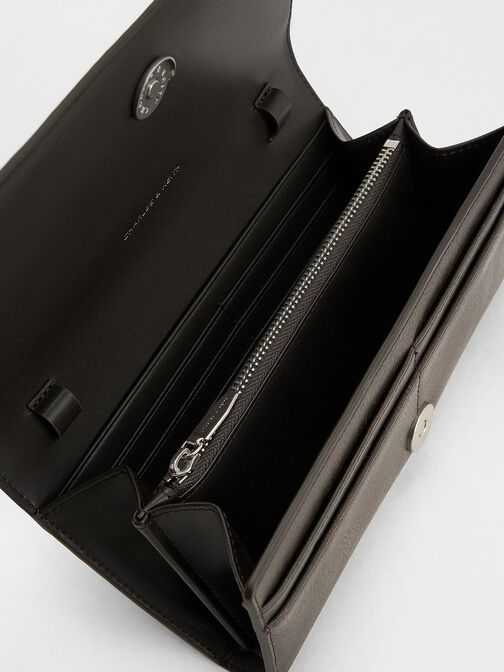 Sloane Long Wallet, Dark Brown, hi-res
