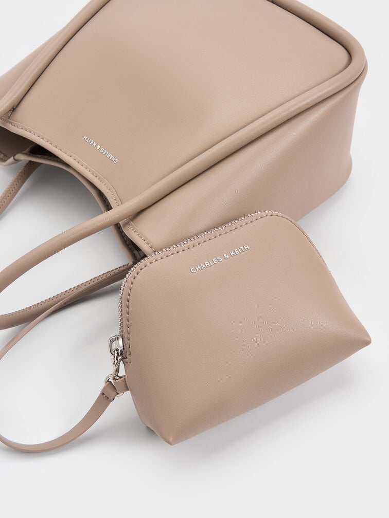 กระเป๋าโท้ทขนาดมินิดีไซน์ขอบรุ่น Lyla, สีโทป, hi-res