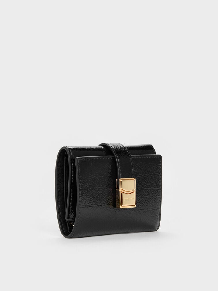 Acelynn Belted Small Wallet, Black, hi-res