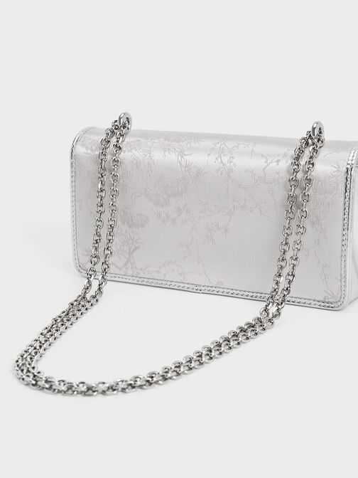 Paffuto Recycled Satin Chain Handle Long Wallet, , hi-res
