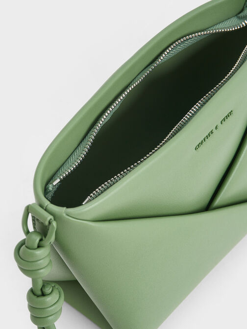 Midori Geometric Crossbody Bag, สีเขียว, hi-res